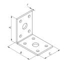 Winkelverbinder ohne Rippe mit Kombilochung Gutzeit 50x50x35x2,5 1 Stück