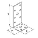 Winkelverbinder ohne Rippe mit Kombilochung Gutzeit 35x90x40x2,5 1 Stück