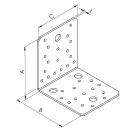 Winkelverbinder ohne Rippe Gutzeit 70x70x55x2 1 Stück