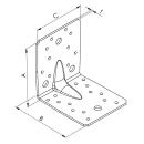 Winkelverbinder mit Rippe Gutzeit 70x70x55x2,5 1 Stück