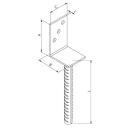 Pfostenträger L Form mit Riffeldole Gutzeit 1 Stück