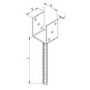 Pfostenträger U Form mit 250 mm Dolle Gutzeit