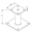 Pfostenträger Typ P zum aufdübeln Gutzeit Höhe: 150 mm 1 Stück