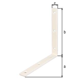 Balkenwinkel GAH zinkphosphatiert weiß 160x160x20 1 Stück