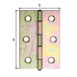 Scharnier GAH gelb verzinkt 63x43x1,25 1 Stück