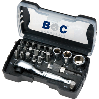 Bohrcraft Schrauber-Bits 1/4Zoll Schaft in Kunststoff-Box PB 31 31-tlg. PZ 1 + 2 + 3 / PH 1 + 2 + 3 / Tx 10-40