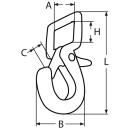 Gurthaken mit Schnappsicherung Edelstahl A4 62mm,...