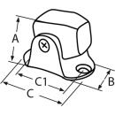 Magnet-Türhalter, schwenkbar, mit Aufbauplatte Edelstahl A4 Haltekraft 3,3 kg 1 Stück