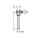 Gabelterminal Edelstahl A4 3mm 10 Stück