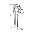 Pelikanhaken mit Innengewinde Edelstahl A4 M6x75 1 Stück