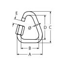 Delta-Schraubverbinder Edelstahl A4 4mm 10 Stück