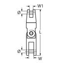 Ankerkettenwirbel mit Gelenk Edelstahl A4 für Kette 6-8mm 1 Stück