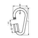 Schraubverbinder Birnenform Edelstahl A4 4x61mm 10 Stück