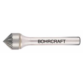 Bohrcraft HM-Frässtift Form K Kegel 90Grad Kreuzverzahnung 3x38mm Schaft 3mm 1 Stück
