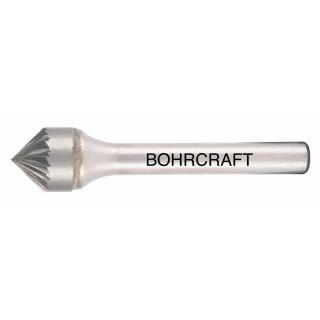 Bohrcraft HM-Frässtift Form K Kegel 90Grad Kreuzverzahnung 10x53mm 1 Stück