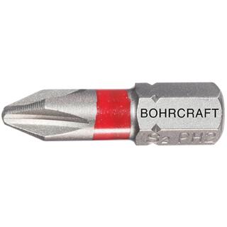 Bohrcraft Bits Phillips 1/4Zoll Rot PH2x25mm 10 Stück