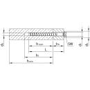 HECO MULTI-MONTI-plus Betonschrauben 6x60 SW-8 Sechskantkopf angepresste Scheibe Stahl verzinkt 100 Stück