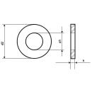 DIN 9021 Scheiben Außendurchmesser ~ 3 x Gewindedurchmesser Edelstahl A2 36 10 Stück