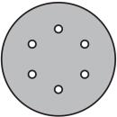 Scheiben mit Filmunterlage kletthaftend FP 77 K kletthaftend wirkstoffbeschichtet 150mm Korn 500 Lochform GLS3 100 Stück