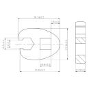 Hahnenfußschlüssel Antrieb Innenvierkant 10 mm (3/8 Zoll)