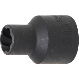 Spiral-Profil-Steckschlüssel-Einsatz / Schraubenausdreher Antrieb Innenvierkant 12,5 mm (1/2 Zoll)