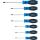 Schraubendreher-Satz, T-Profil (für Torx) mit Bohrung, T10 - T40, 7-tlg.