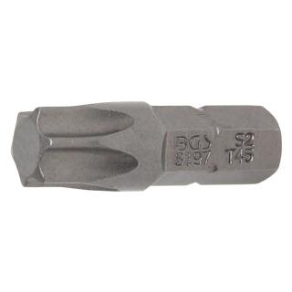 Bit, Antrieb Außensechskant 6,3 mm (1/4 Zoll), T-Profil (für Torx) T45