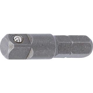 Bit-Knarren-Adapter, Außensechskant 6,3 mm (1/4 Zoll) - Außenvierkant 6,3 mm (1/4 Zoll), 30 mm