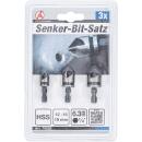 Senker-Bit-Satz, HSS, Antrieb 6,3 mm (1/4 Zoll), 12 - 16 - 19 mm, 3-tlg.