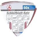 Schleifblatt-Satz für Dreieckschleifer, 95 x 95 mm, K 40 - 180, 50-tlg.