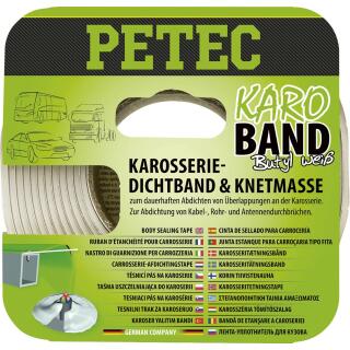 Karo - Band Karosseriedichtband Buthyl Flach Weiß 20 mm x 2 mm x 3 m