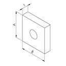 Unterlegscheiben 50 x 50 für Zuganker Gutzeit 100 Stück